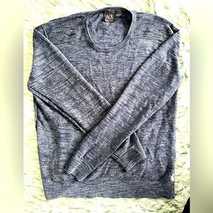 Armani Exchange, Heathered Blue Sweater, Size Large